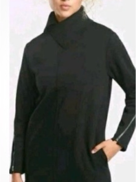 Athleta Dresses & Skirts - Athleta Black Long-Sleeve Midi Dress with Funnel Neck